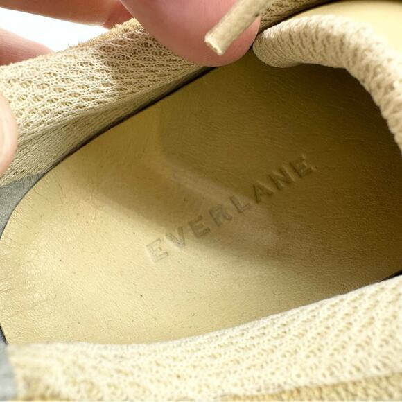 Everlane Tread Trainer Leather Dad Sneaker in Butter/White Size 6.5 Athleisure - Picture 10 of 13